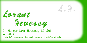 lorant hevessy business card