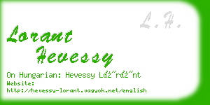 lorant hevessy business card